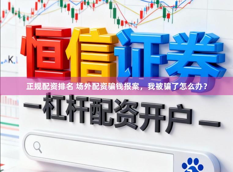 正规配资排名 场外配资骗钱报案，我被骗了怎么办？