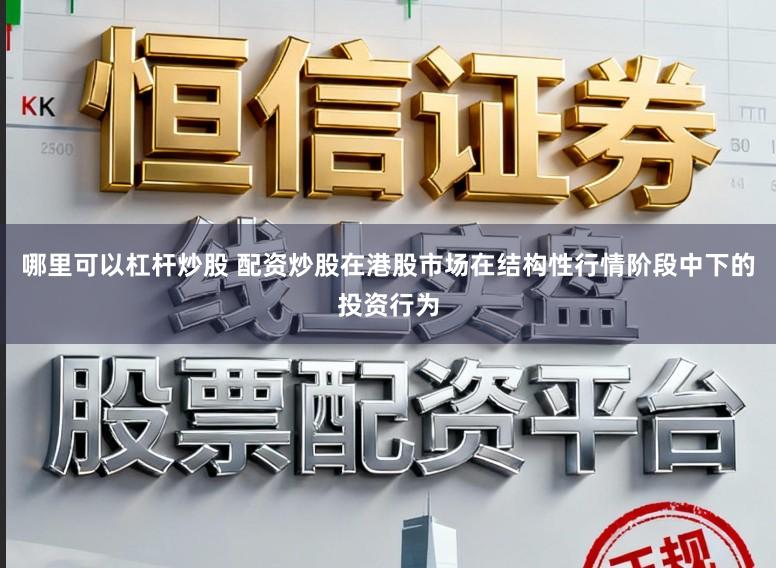 哪里可以杠杆炒股 配资炒股在港股市场在结构性行情阶段中下的投资行为